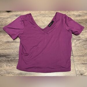 Purple V-Neck Women's Top